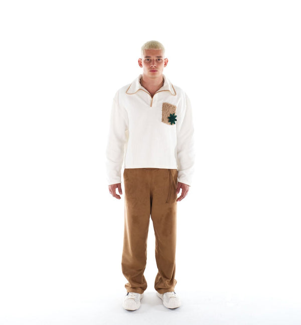 Cream Longsleeve with Flower Patch