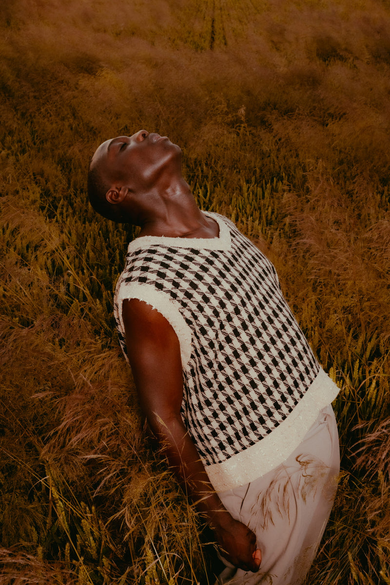 Black & Brown Bouclé Pullunder